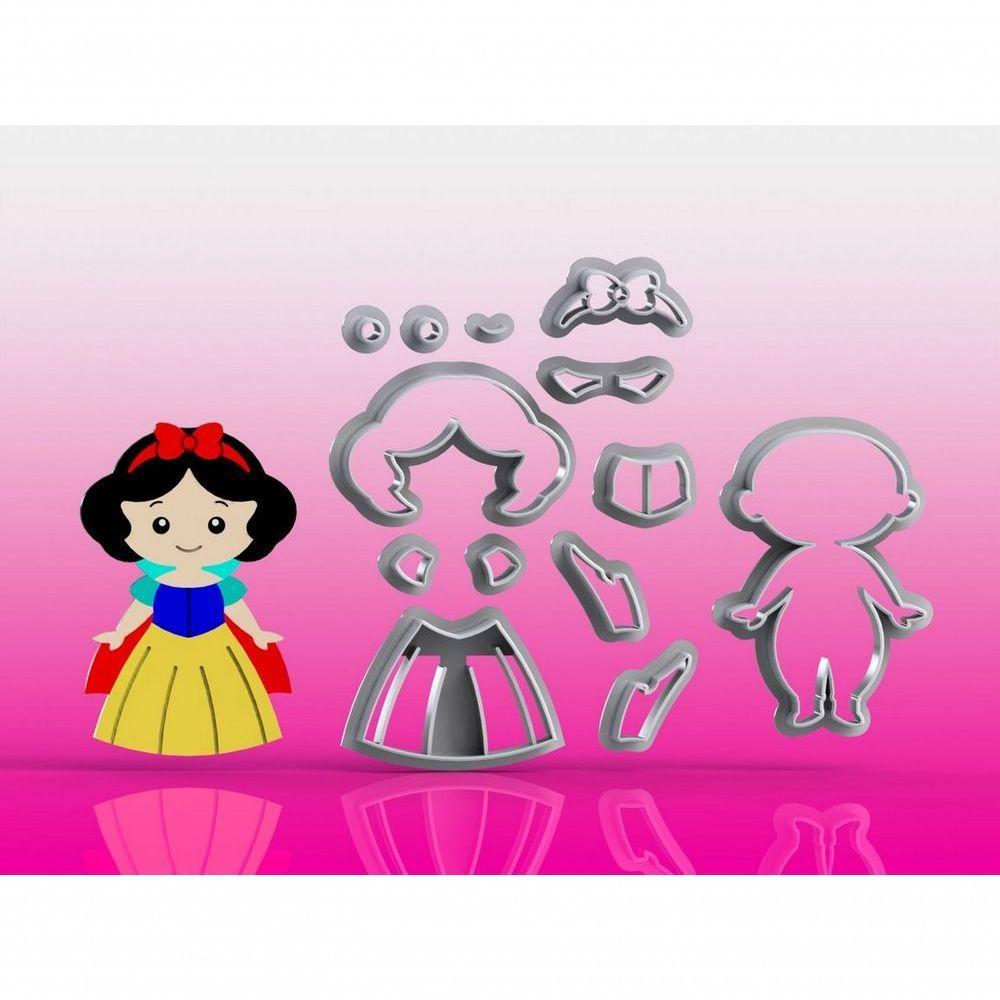 Cortador Princesa Branca De Neve Modular 8 Cm - 1