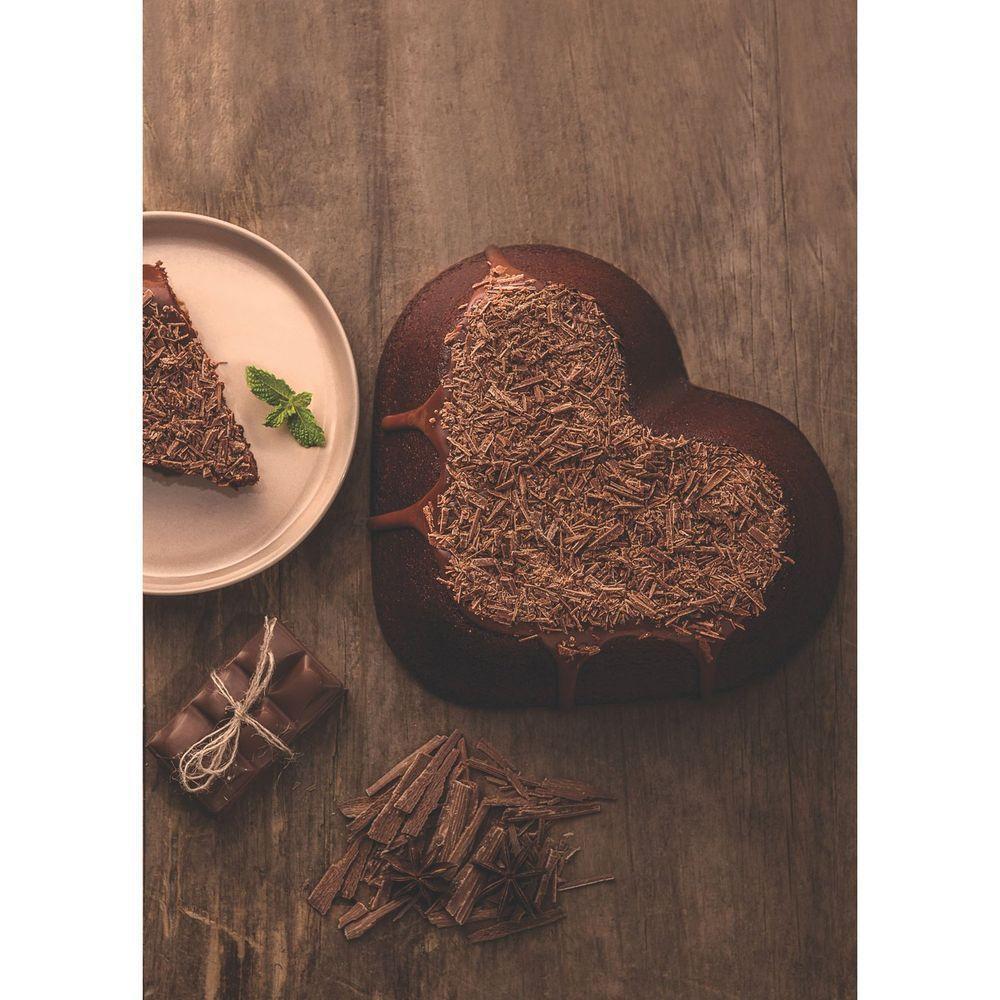 Forma Para Bolo Coração Grafite Em Alumínio Com Revestimento Antiaderente 24 Cm 1,1 L - 6