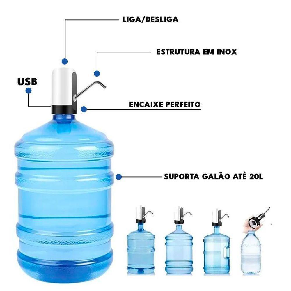 Bomba Elétrica Para Galão Bebedouro Automática Usb - 4