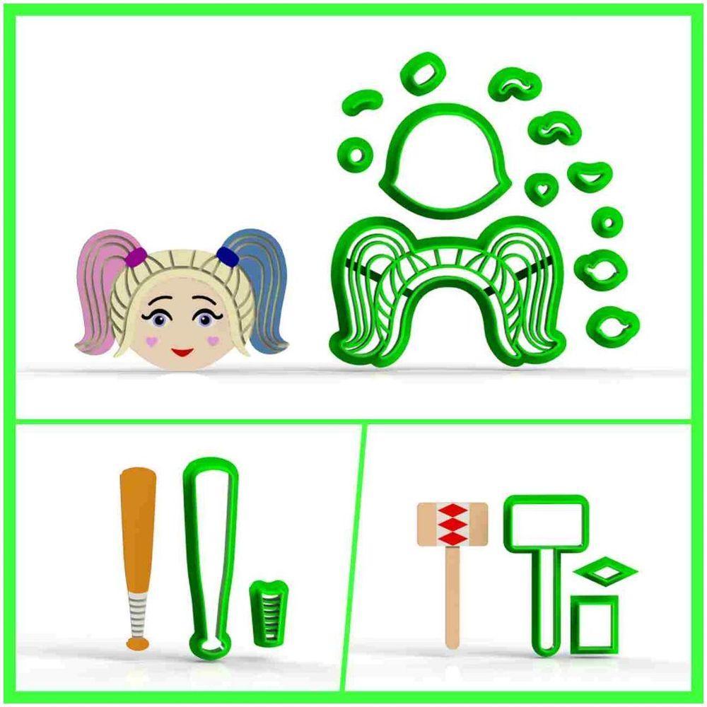 Cortador Kit Arlequina - 3 Modelos 6 Cm - 1