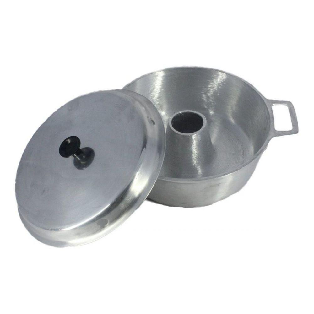 Forma Bolo Craqueada com Cone Alumínio Fundido Preta 26cm - 3