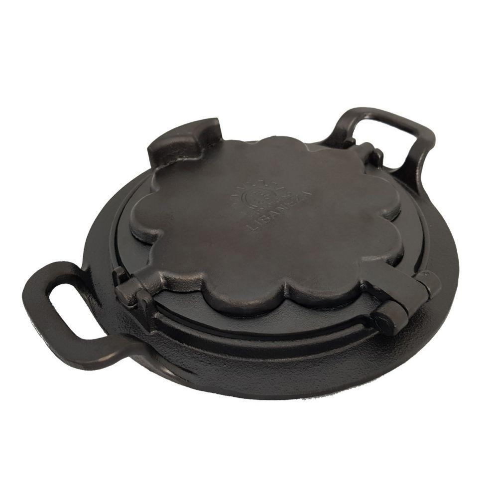 Forma Pra Fazer Waffle Alça Ferro Fundido Fogão A Lenha 24cm. - 1