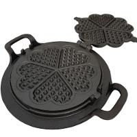 Forma Pra Fazer Waffle Alça Ferro Fundido Fogão A Lenha 24cm. - 2