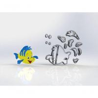 Cortador Kit Pequena Sereia Ariel 2 Modelos Modulares 7 Cm - 3