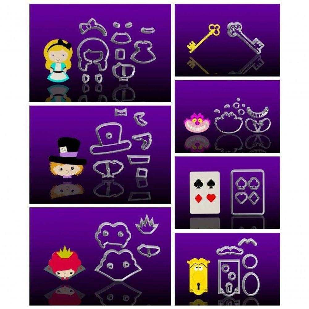 Cortador Kit Alice - 7 Modelos Modulares 5 Cm - 1