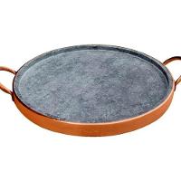 Forma de Pizza em Pedra Sabão com Alça de Cobre 25,0 Cm - 1