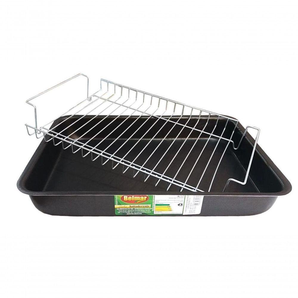 Assadeira Antiaderente Grande Com Grelha Nº4 Belmar - 1