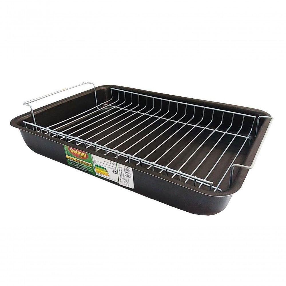 Assadeira Antiaderente Grande Com Grelha Nº4 Belmar - 2