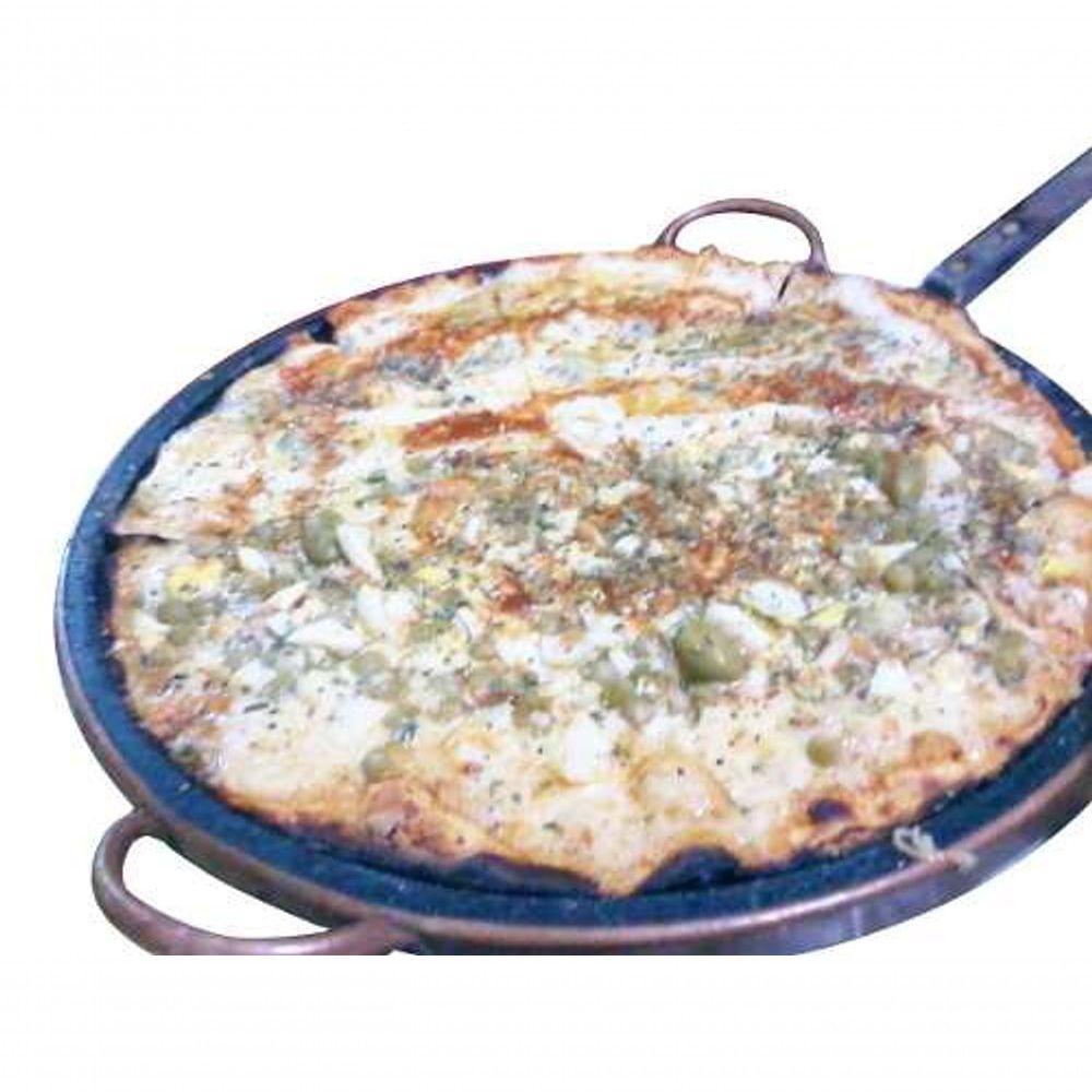 Forma de Pizza em Pedra Sabão com Alça de Cobre 29 Cm - 3