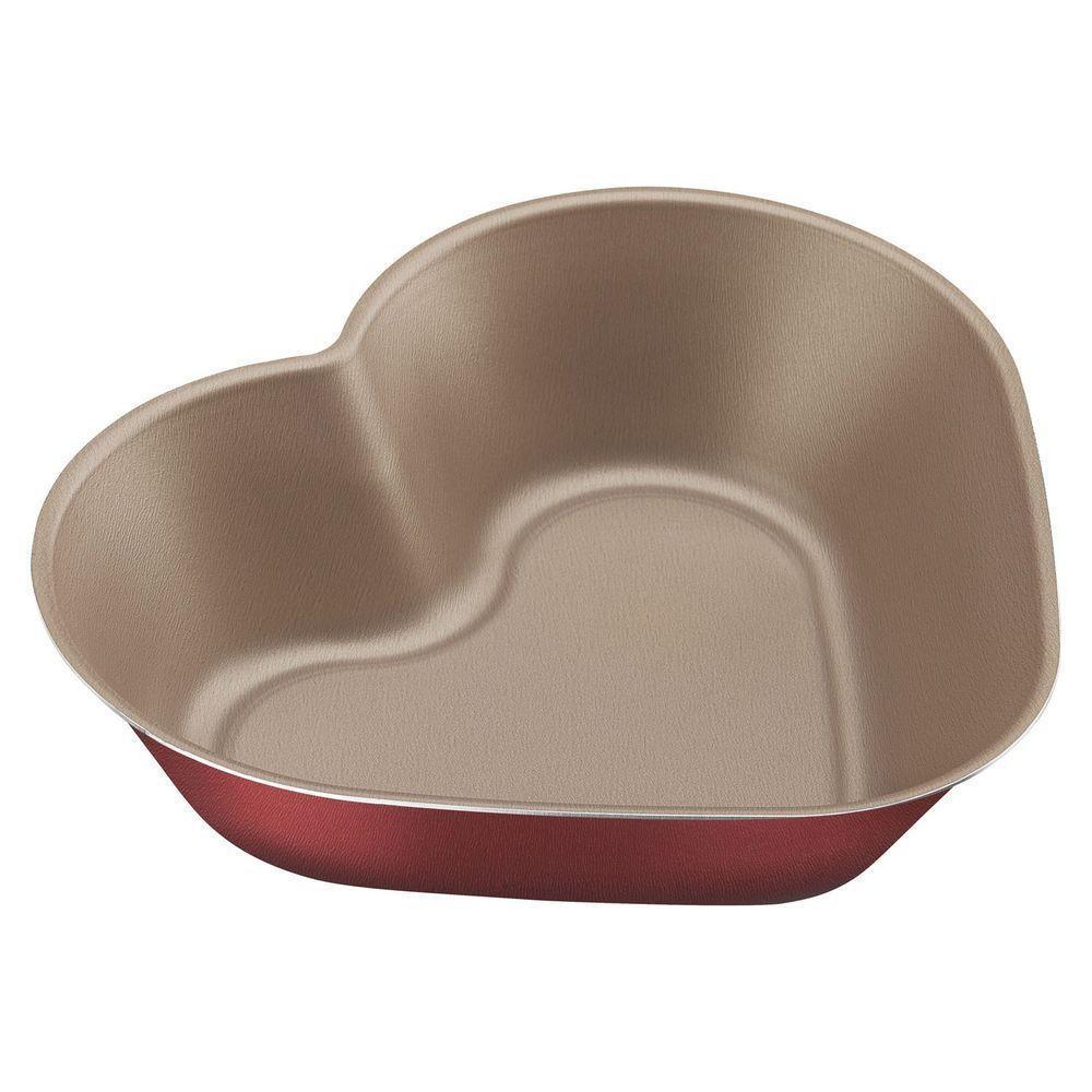 Forma Para Bolo Coração Vermelha Em Alumínio Com Revestimento Antiaderente 24 Cm 1,1 L - 1