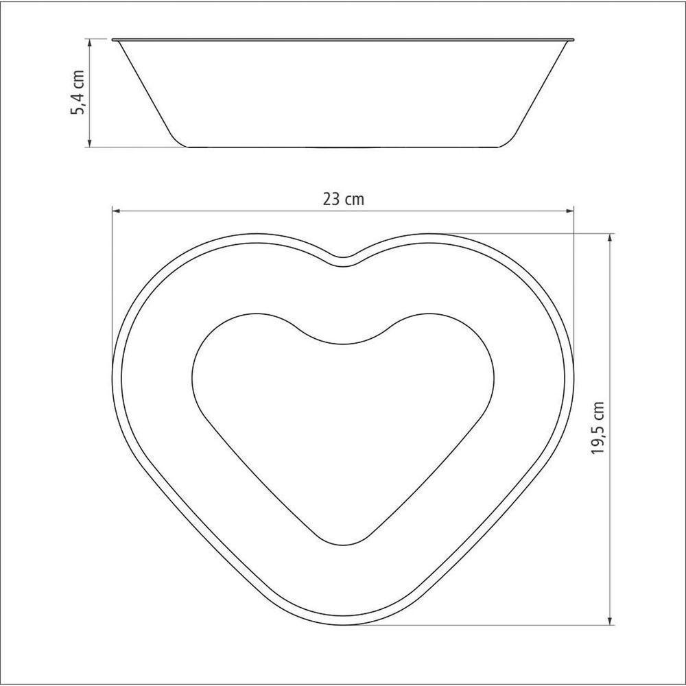 Forma Para Bolo Coração Vermelha Em Alumínio Com Revestimento Antiaderente 24 Cm 1,1 L - 3