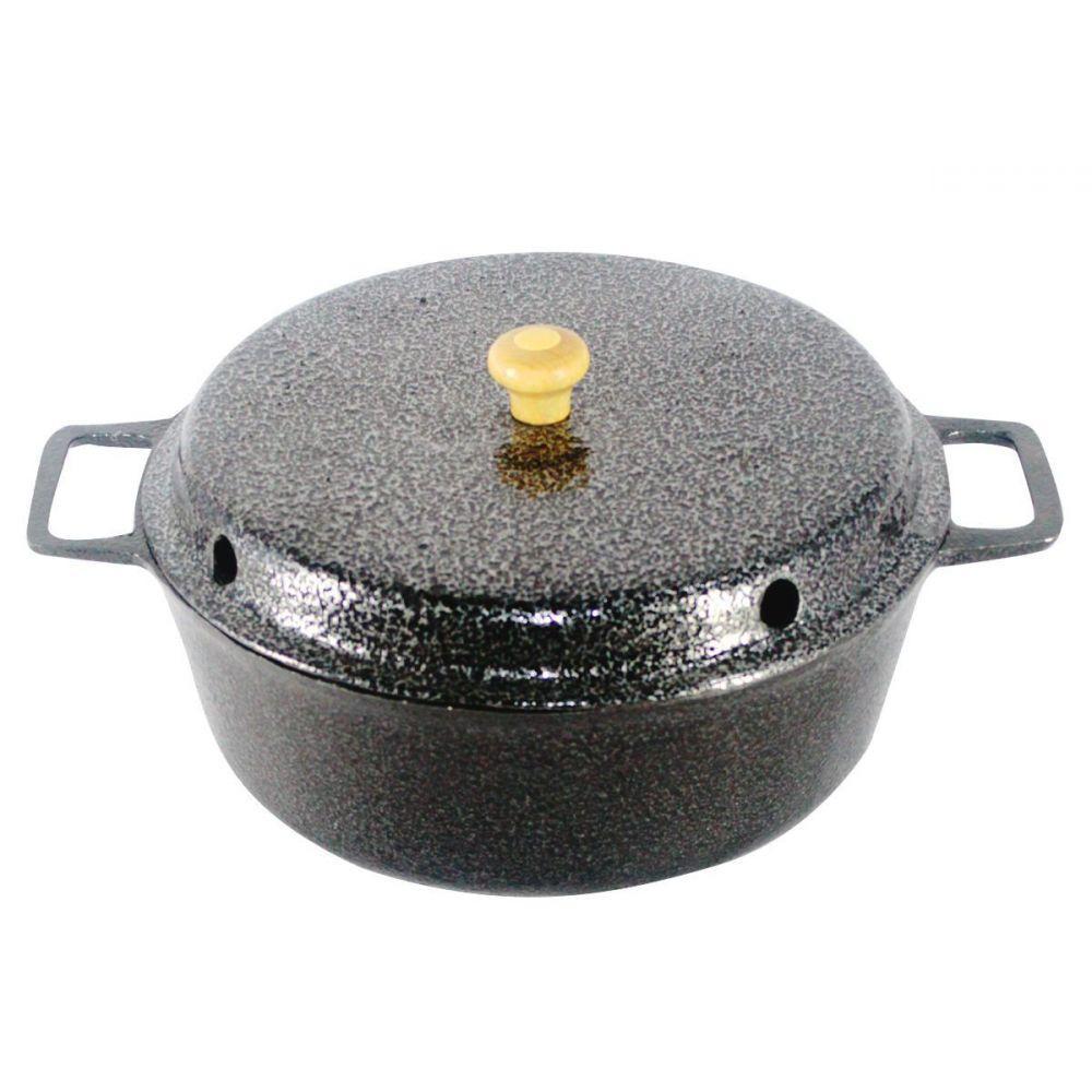 Forma Bolo Craqueada com Cone Alumínio Fundido Preta 28cm - 4