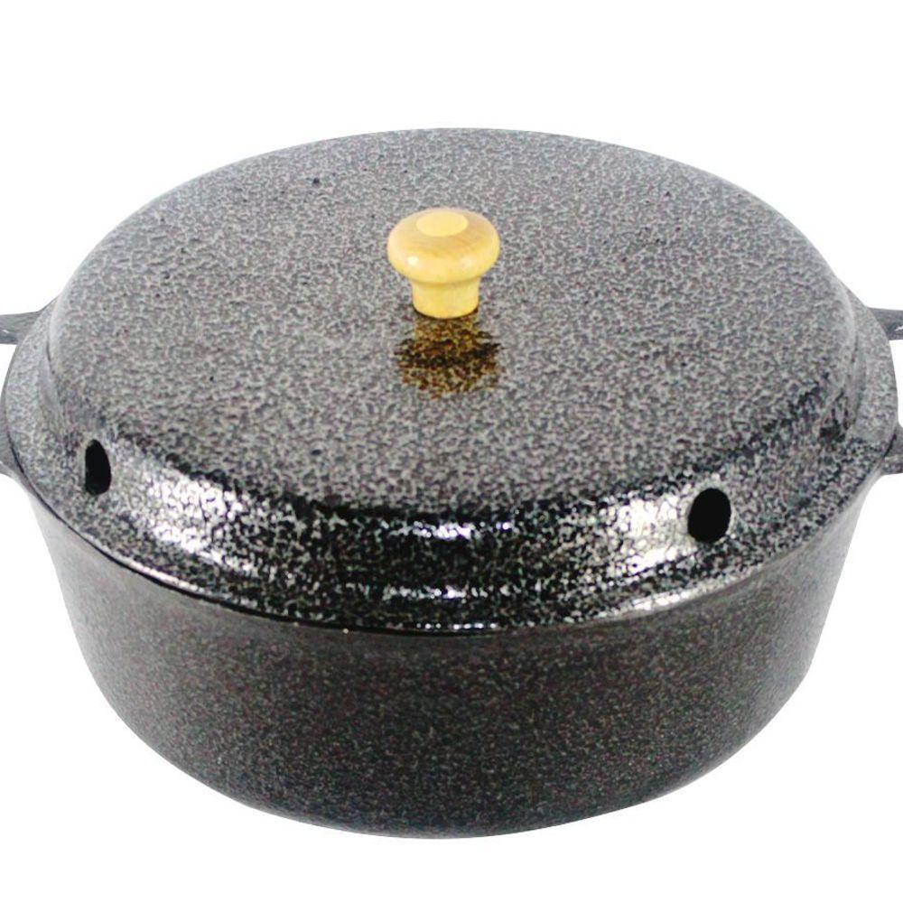 Forma Bolo Craqueada com Cone Alumínio Fundido Preta 22cm - 1