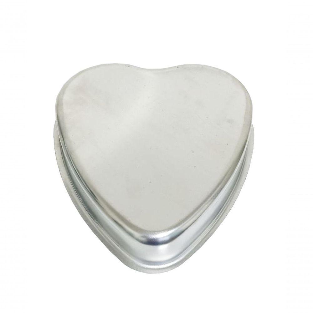 Forma Assadeira De Bolo Coração Pequena De Alumínio Grosso - 2