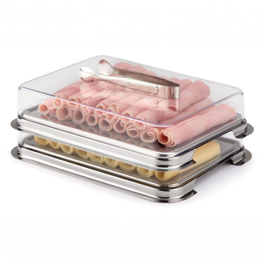 Conj Porta Frios Inox 2 Peças Forma 800143 21,5 X 16 X 8 Cm - 1