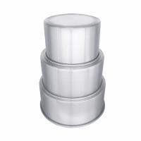 Kit 3 Forma Assadeiras Redonda Alumínio Alta 18x8 16x8 14x7 - 1