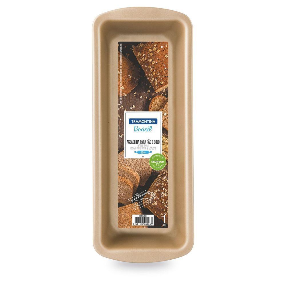 Forma Para Pão E Bolo Brasil Vermelha Em Alumínio Com Revestimento Antiaderente 22cm 1,2l - 5
