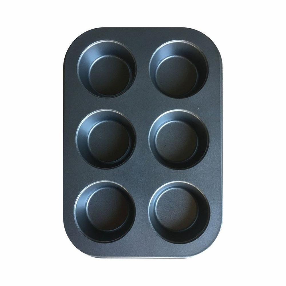 Forma Cupcake 6 Cavidades Antiaderente Aço Carbono - 2