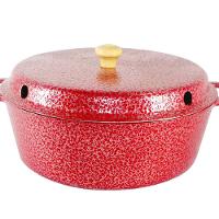 Forma Bolo Craqueada com Cone Alumínio Fundido Vermelha 22cm - 1