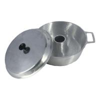 Forma Bolo Craqueada com Cone Alumínio Fundido Vermelha 22cm - 6