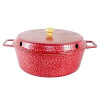 Forma Bolo Craqueada Com Cone Alumínio Fundido Vermelha 24Cm - 1