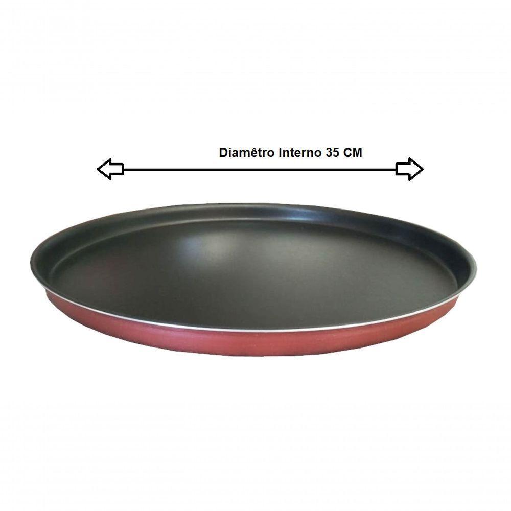 Forma De Pizza Assadeira Antiaderente Nº35 Cereja Docesar - 3