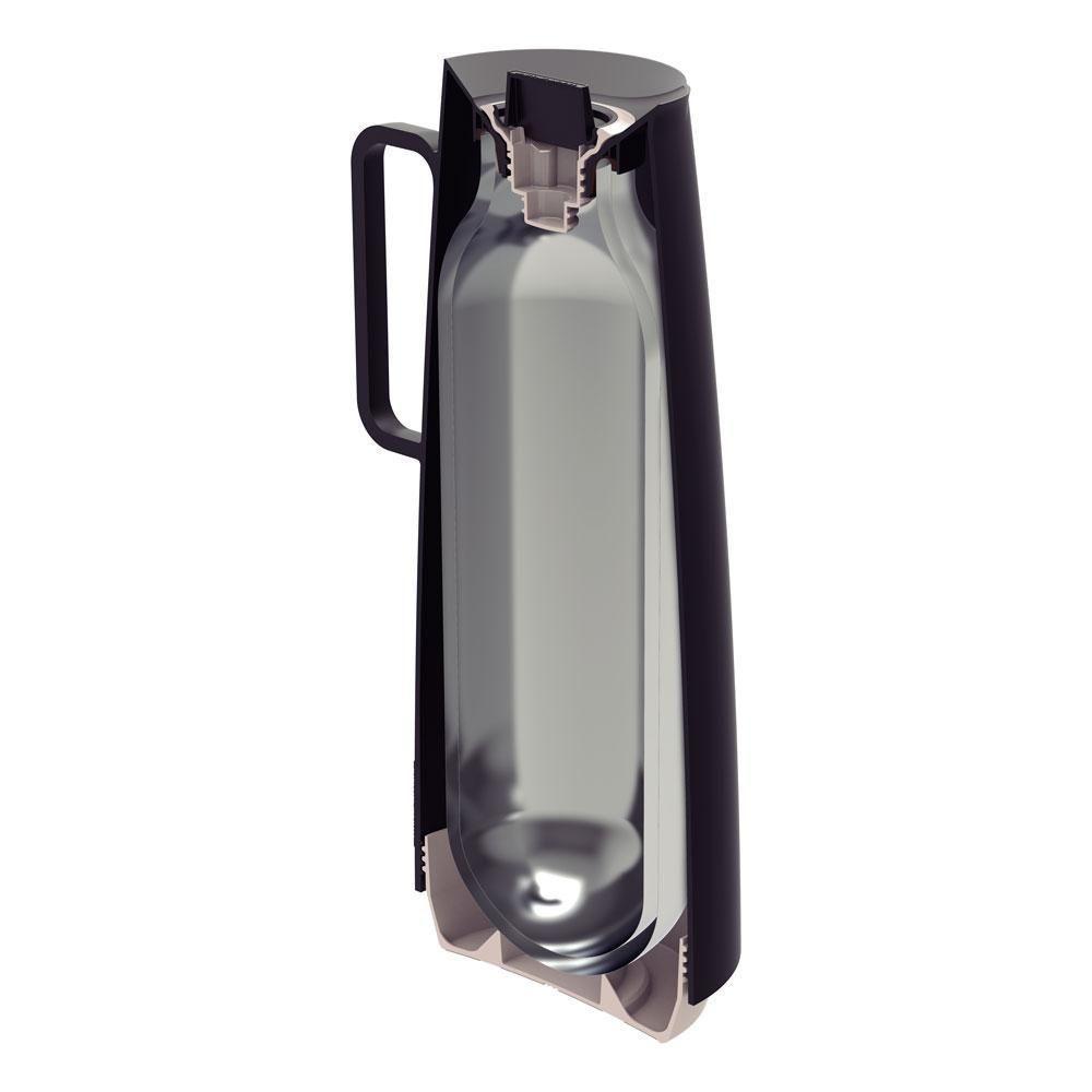 Bule Garrafa Térmica Exata Em Plástico Com Ampola De Vidro 1 L Preto - Tramontina 61636103 - 6