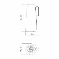 Bule Garrafa Térmica Exata Em Plástico Com Ampola De Vidro 1 L Preto - Tramontina 61636103 - 7