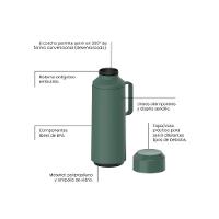Garrafa Térmica Tramontina Verde Ampola De Vidro E Tampa 1L - 1
