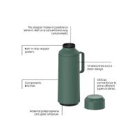 Garrafa Térmica Tramontina Verde Ampola De Vidro E Tampa 1L - 8