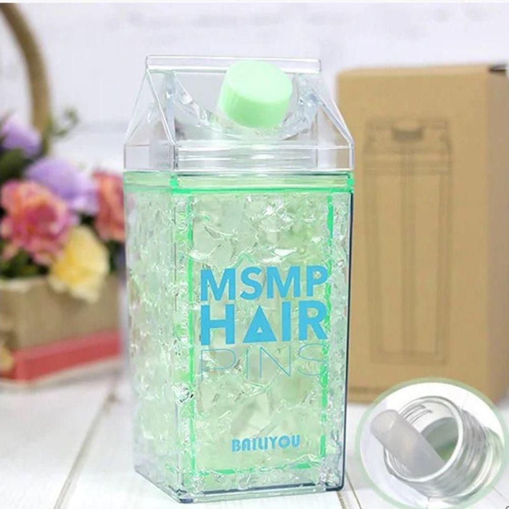 Garrafa Copo Squeeze Gel Congelante Canudo Bico Verde 400ml - 2