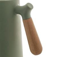 Garrafa Térmica Nórdica Com Cabo De Madeira 1 Litro Verde - 3