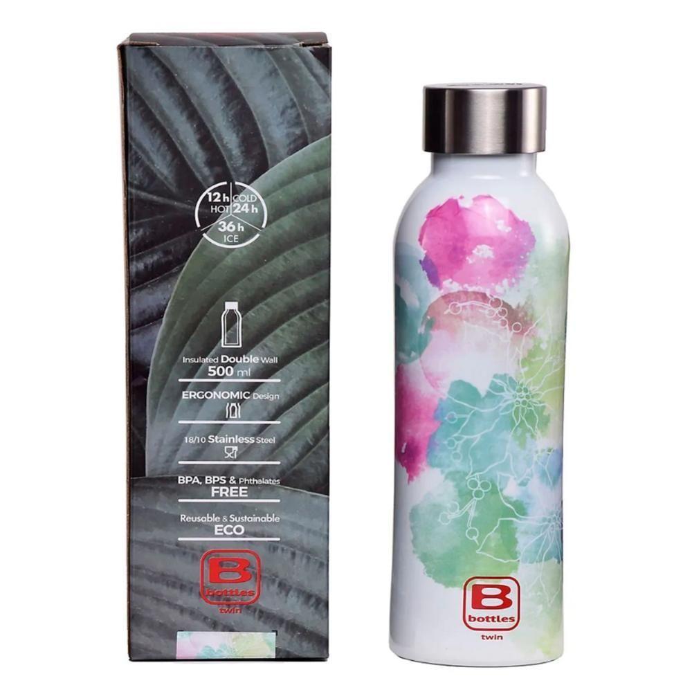 Garrafa Térmica Squeeze 500ml Verde Aquarela Twin Bugatti - 3