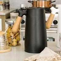 Norden Garrafa Térmica 25X13X13Cm 1L Plástico Preto Ampola Vidro - 2