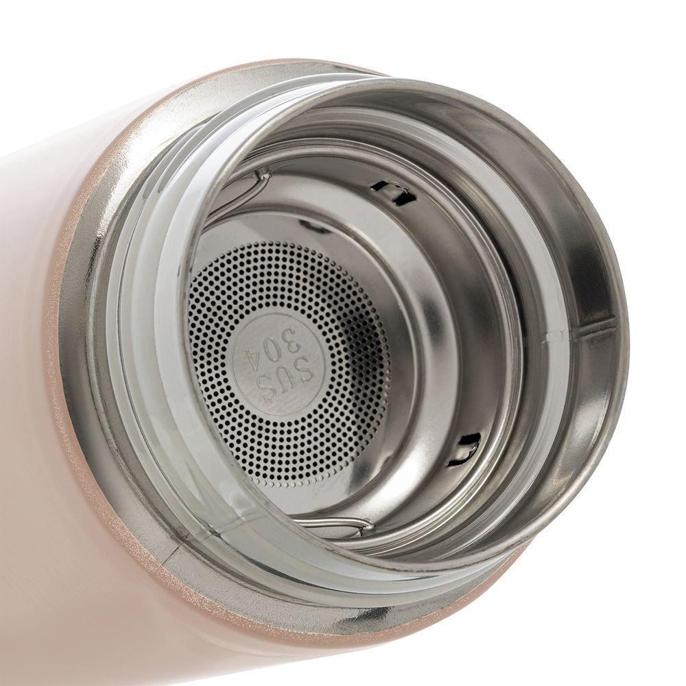 Garrafa Térmica Em Aço Inox Com Termômetro Led 500ml Rosa - 4