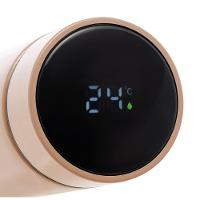 Garrafa Térmica Em Aço Inox Com Termômetro Led 500ml Rosa - 2