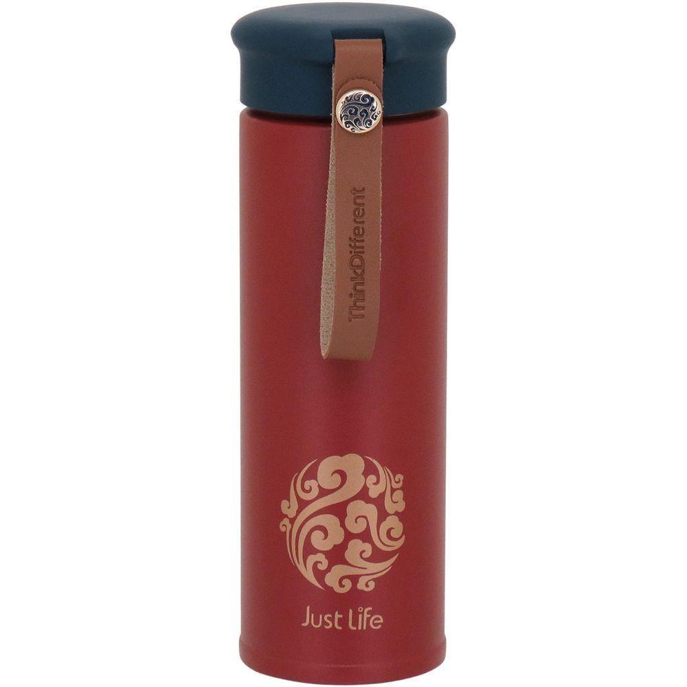 Just Life Garrafa Térmica 20X6X6Cm 450Ml Inox Laranja Parede Dupla - 3