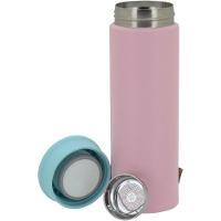 Just Life Garrafa Térmica 20X6X6Cm 450Ml Inox Rosa Parede Dupla - 2