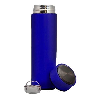 Garrafa Térmica Inteligente De Inox Portátil 500ml Tampa Sensor Temperatura Led Azul