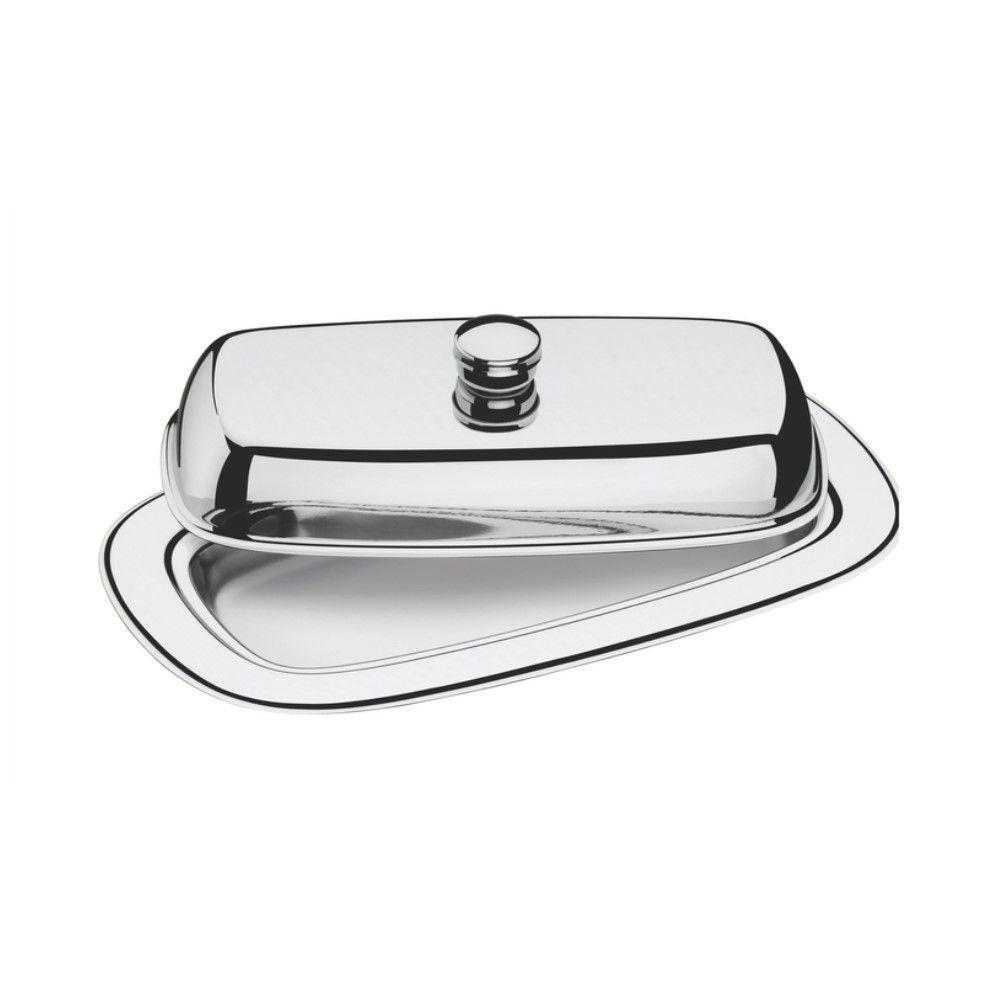 Manteigueira Retangular Em Aço Inox Com Tampa Tramontina 61424/000 - 1