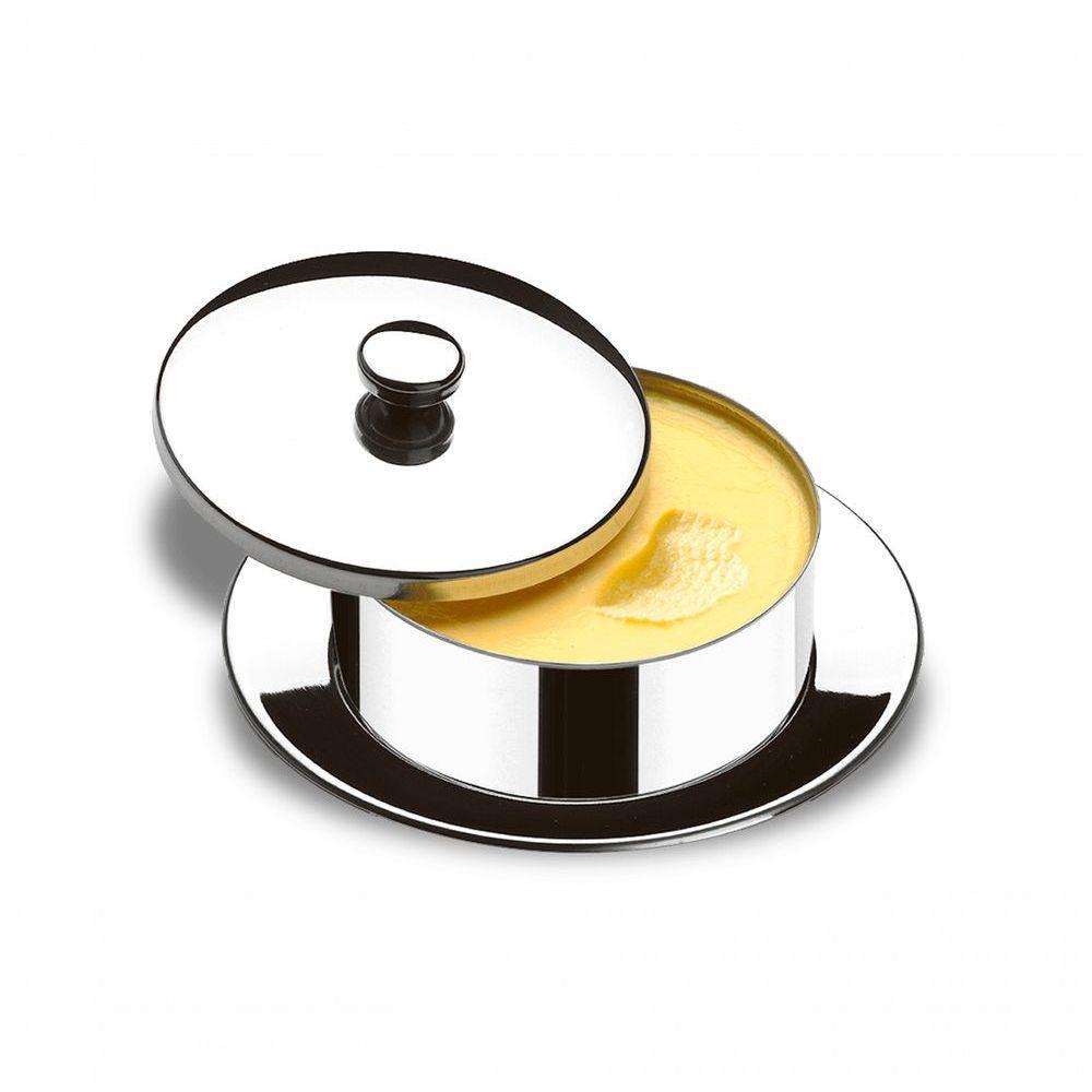 Manteigueira Redonda Com Pires - Atina 130 G - Brinox - 1