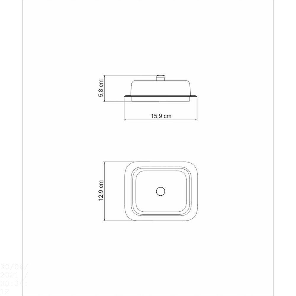 Manteigueira Tramontina Rotonda Retangular Em Aço Inox Com Tampa Tramontina - 2