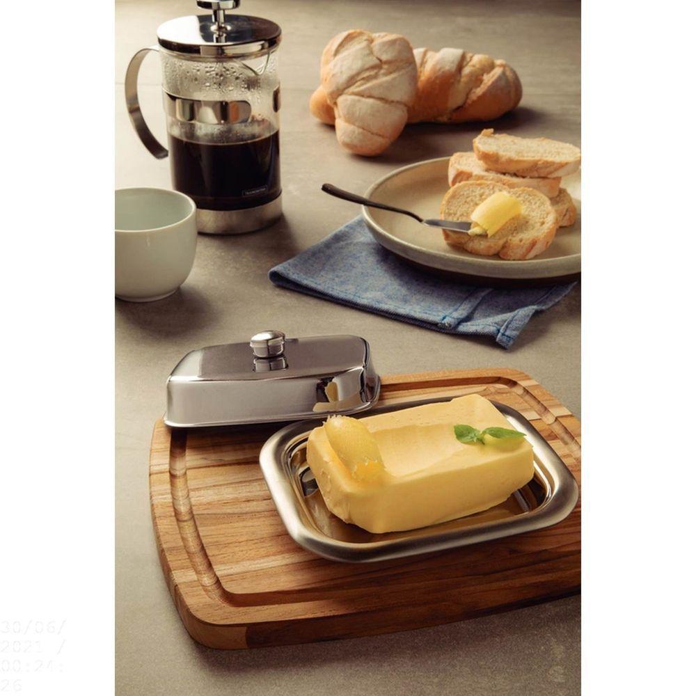 Manteigueira Tramontina Rotonda Retangular Em Aço Inox Com Tampa Tramontina - 9