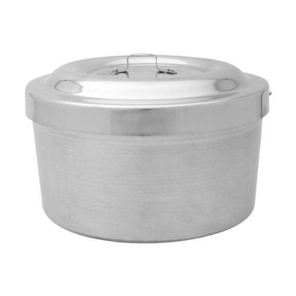 Forma Para Fazer Pudim Em Alumínio 20 Cm Com Tampa - 2