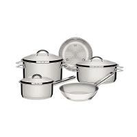 Jogo De Panelas Tramontina Solar Em Aço Inox Com Fundo Triplo E Tampas De Inox 5 Peças Tramontina - 1