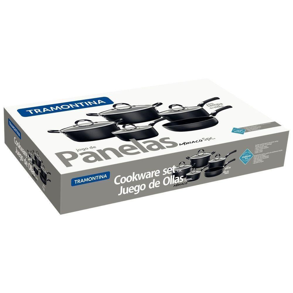 Jogo De Panelas Mônaco Em Alumínio Com Revestimento Interno Antiaderente Starflon T3 E Ca - 2