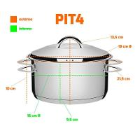 Conjunto De Panelas Caçarolas Inox Solar Fundo Triplo Indução ø 16cm Pit4 E Pit7 - Tramontina - 5