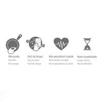 Jogo De Panelas Mônaco Induction Em Alumínio Com Revestimento Interno E Externo Antiadere - 6