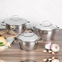 Jogo De Panelas Allegra Aço Inox Fundo Triplo Tampas De Inox 3 Peças - Tramontina 65660220 - 2