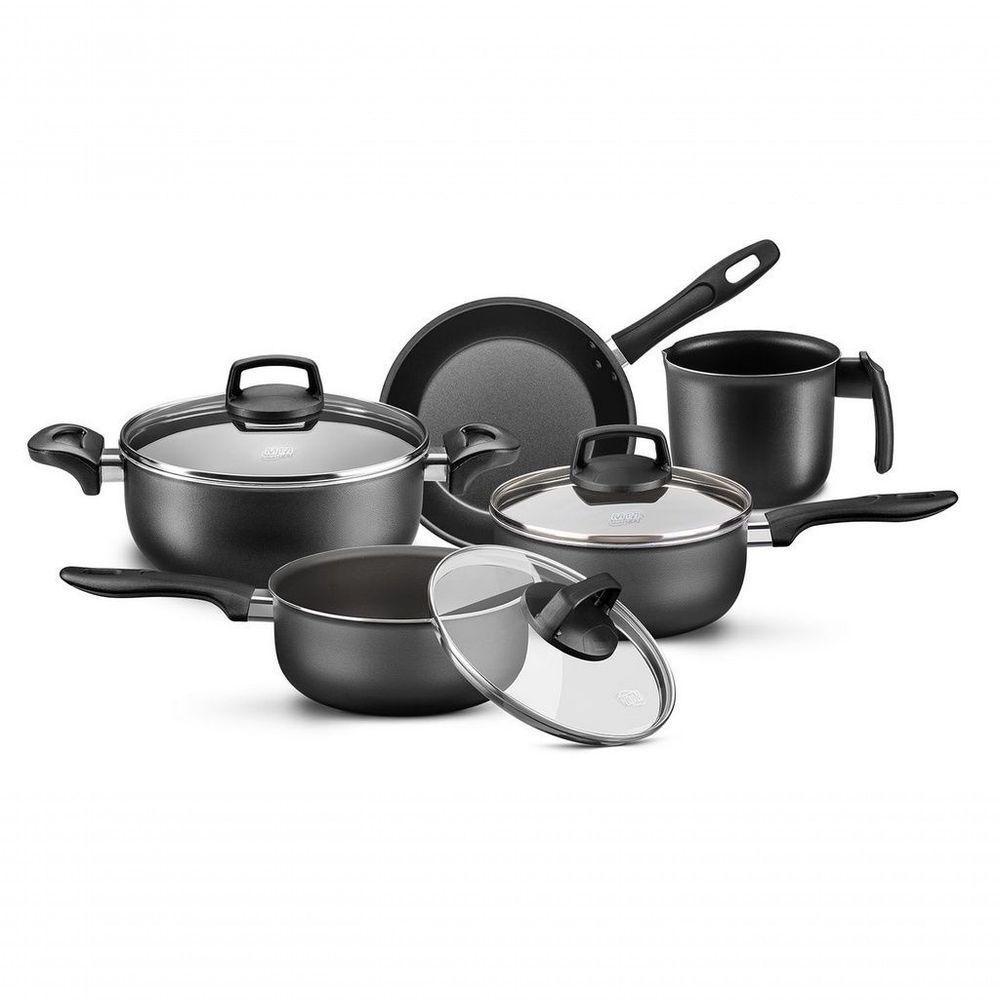 Conjunto De Panelas Supra Grafite Tvt 5 Peças Mta 5660 - 4